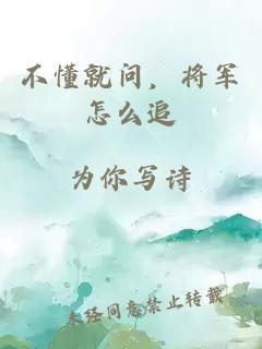 不懂就问，将军怎么追