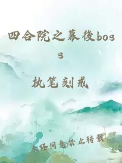 四合院之幕後boss